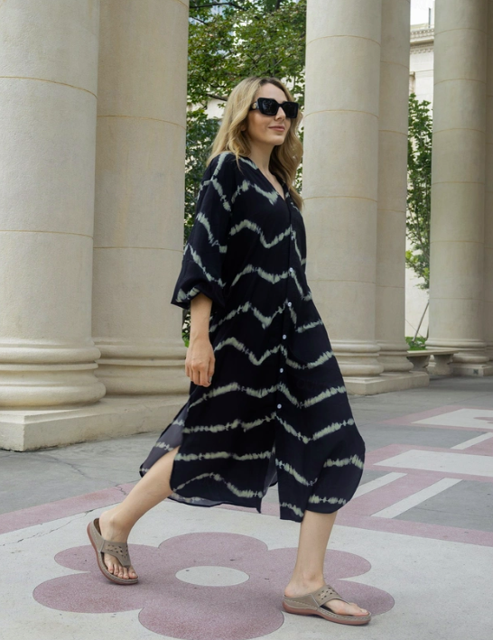 Julia™ | Boho Striped Maxi Dress